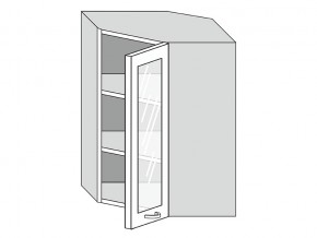19.60.3у Шкаф настенный (h=913) угловой на 600мм со стекл. дверцей в Сысерти - sysert.magazin-mebel74.ru | фото