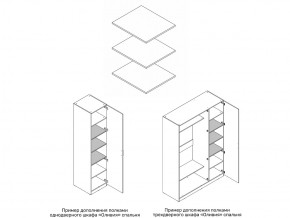Комплект полок шкафа 1 дверного или 3 дверного в Сысерти - sysert.magazin-mebel74.ru | фото