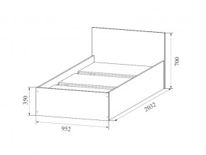 Кровать одинарная (Без матраца 0,9*2,0) в Сысерти - sysert.magazin-mebel74.ru | фото