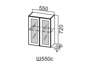 Ш550с/720 Шкаф навесной 550/720 (со стеклом) в Сысерти - sysert.magazin-mebel74.ru | фото