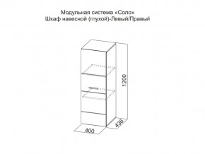 Шкаф навесной (глухой) Левый в Сысерти - sysert.magazin-mebel74.ru | фото